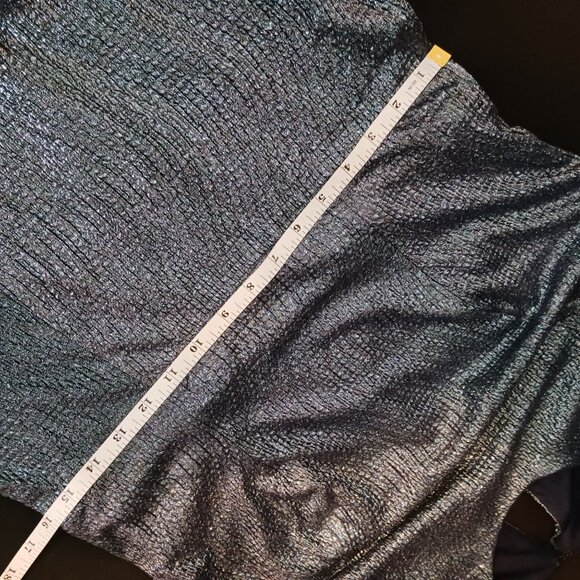 NEW Dessy Collection Sleeveless Metallic Trumpet Gown, Midnight Navy, Size 12 - Picture 5 of 7